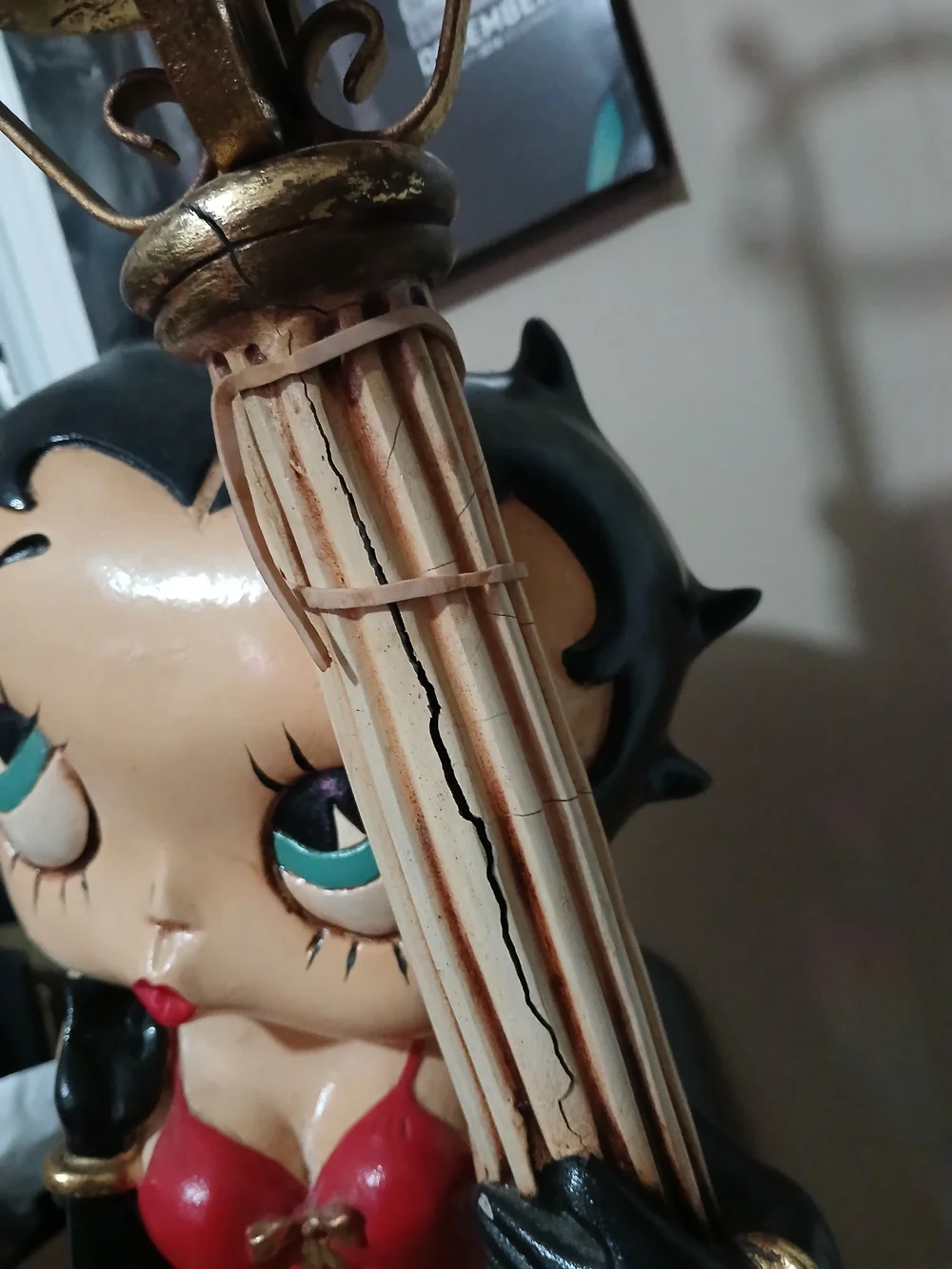 Betty Boop Red Figurine Floor Candleholder Accent - 2.5ft.